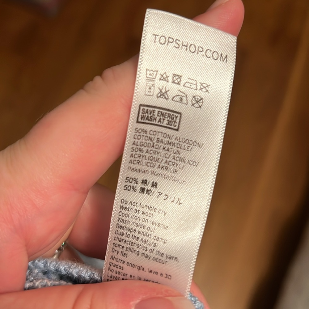 Topshop light blue Cropped sweater - Picture 9 of 9